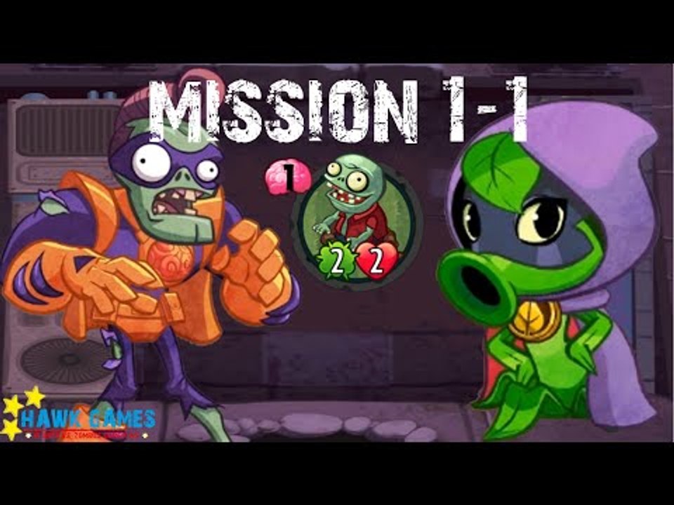 Plants vs. Zombies Heroes - Zombies Mission 1: Battle at the BBQ 1-1 [4K 60FPS]