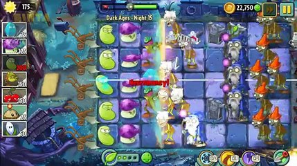 Plants vs Zombies 2 - Dark Ages Night 15 to Night 16