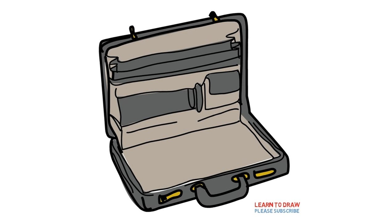 How To Draw a Briefcase Step By Step For Kids