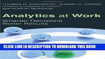 [New] Ebook Analytics at Work: Smarter Decisions, Better Results Free Online