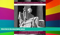READ FULL  American Constitutional Law: Introductory Essays and Selected Cases (15th Edition)