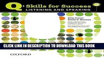 Read Now Q: Skills for Success 3 Listening   Speaking Student Book with Student Access Code Card