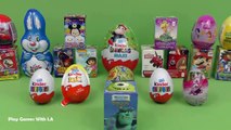 Kinder Surprise Eggs Unboxing Mickey Mouse Dora the Explorer Lightning McQueen Super Mario