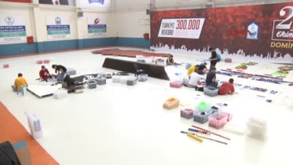 Bursa Hollywood Oyuncusu Lilly Hevesh 300 Bin Domino Taşıyla Rekor Denemesi Için Bursa'da