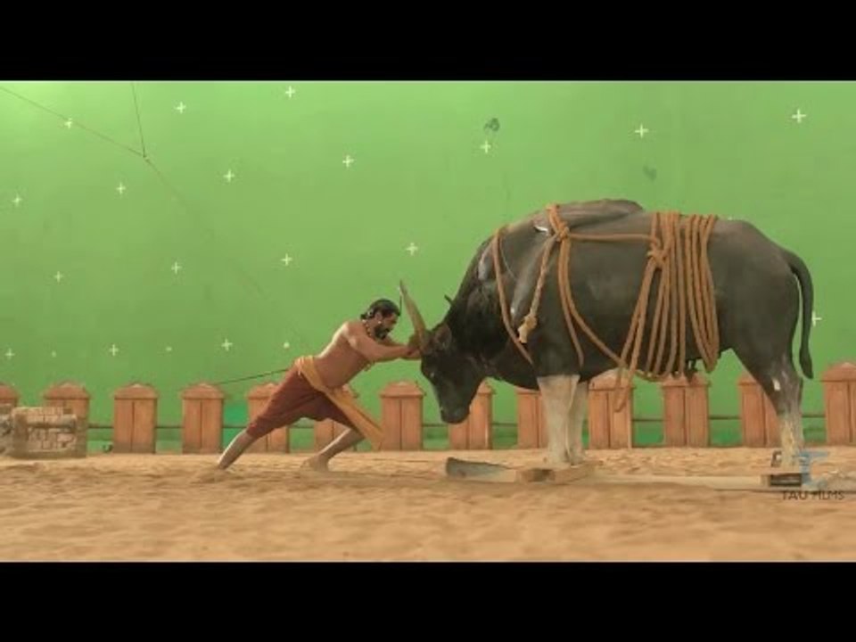 bahibali 2 making green room shoting- Bhallaladeva’sRana bull fight sequence VFX Breakdown HD