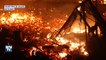 Calais: les images des incendies qui ont embrasé la "Jungle"