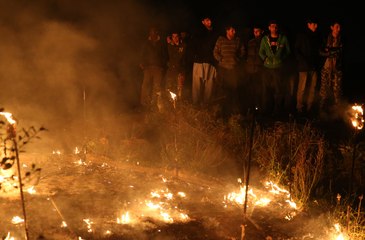 Nuit d'incendies dans le camp de migrants à Calais