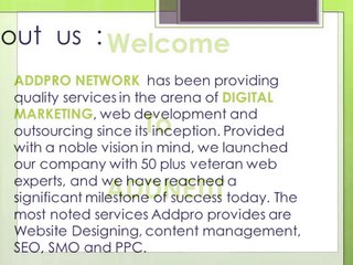 Corporate Presentation in Bangalore - Addnetit