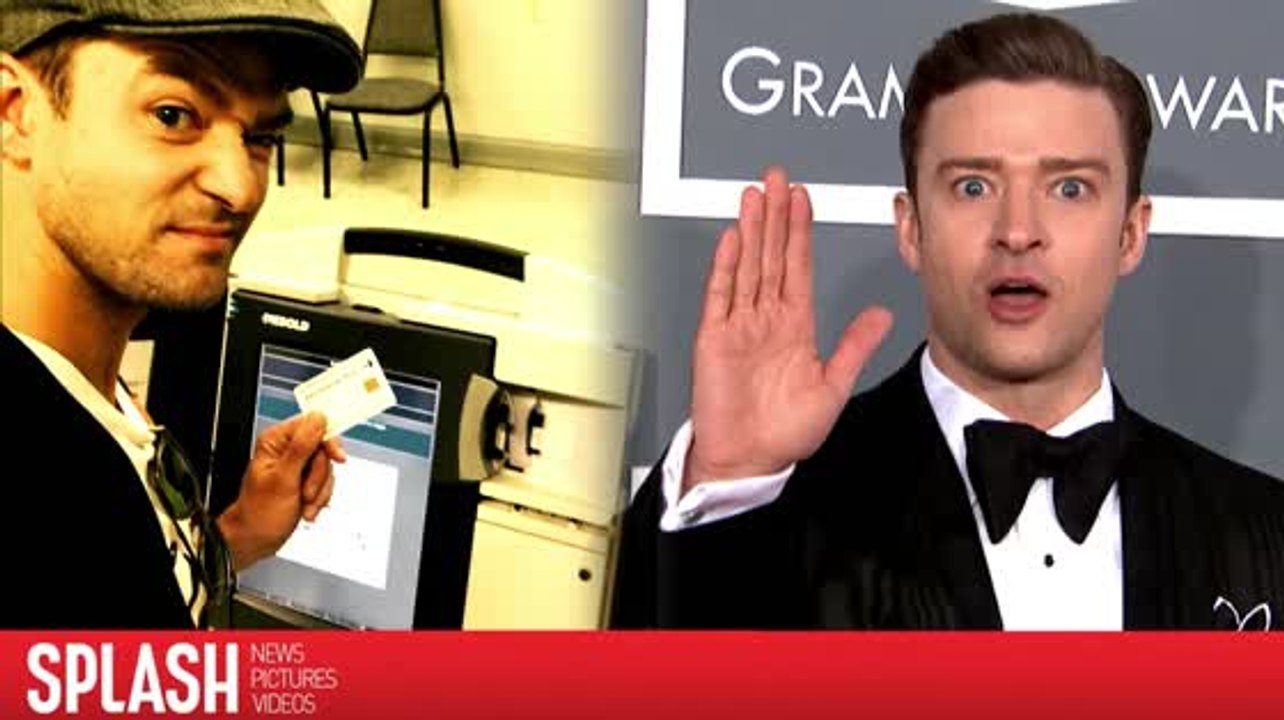 Justin Timberlake verstößt in einem Stimmlokal gegen das Gesetz
