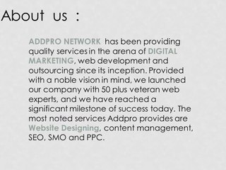 No.1  Web Designing Company in bangalore - Addnetit