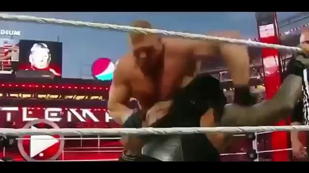Roman Reigns vs. Brock Lesnar- WHC Match Wrestlemania 31 (Highlights)