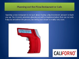 Planning out the Pizza Restaurant or Cafe