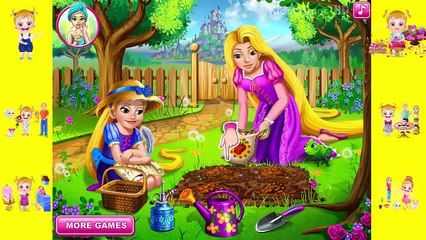 Baby Game For Kids ❖ Princess Anna & Rapunzel Mommy Gardening ❖ Cartoons For Children In English