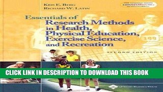 Read Now Essentials of  Research Methods in Health, Physical Education, Exercise Science, and