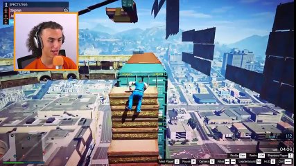 IMPOSSIBLE TIGHTROPE DEATH RUN! (GTA 5 Funny Moments)