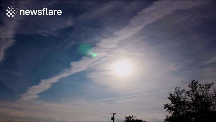 Beautiful solar halo phenomenon