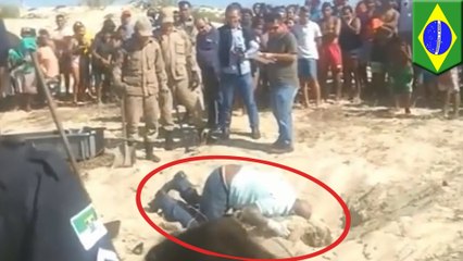 Drunk forensic expert faceplants on dead body in Brazil
