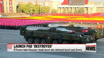 N. Korea's failed Musudan missile launch also destroyed launch pad: source