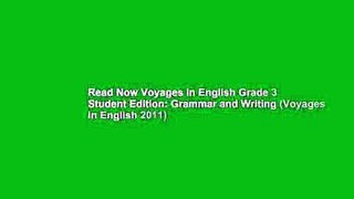 Read Now Voyages in English Grade 3 Student Edition: Grammar and Writing (Voyages in English 2011)