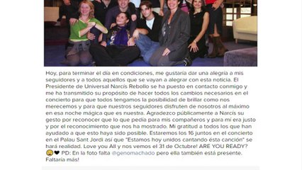 Juan Camus participará en el reencuentro de OT