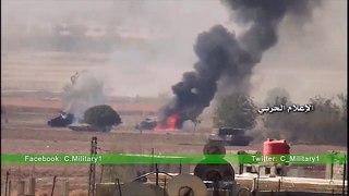 SAA destroys a gunshot pickups DAESH South of Damascus