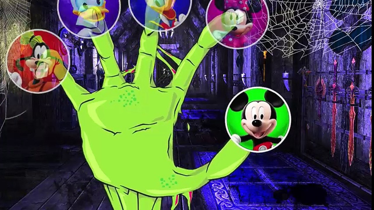 Mickey Mouse Scary Door of Spooky Monsters Finger Family Song!