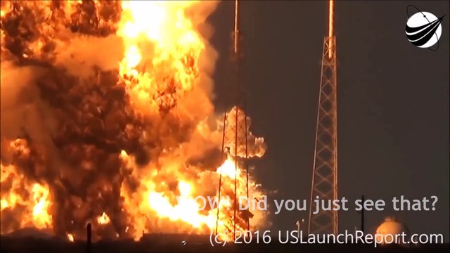 BREAKING NEWS - UFO Blows Up SpaceX Rocket - SLOW MOTION - SOUND SYNCED