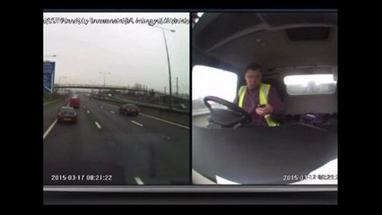 Un chauffeur de camion crée un carambolage en envoyant un SMS