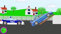 Voiture de Police 6. Des voitures. De droles de dessins animes pour les enfants