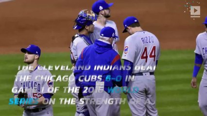 Cleveland Indians beat Chicago Cubs 6-0 in game 1 of World Series