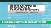 [FREE] EBOOK Lexi-Comp s Geriatric Dosage Handbook: Including Clinical Recommendations and