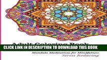 Ebook Adult Coloring Book by Angelight: Mandala Meditations for Mindfulness Stress Reducing Free