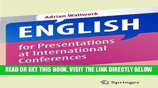 [READ] EBOOK English for Presentations at International Conferences BEST COLLECTION