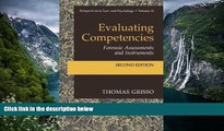 Deals in Books  Evaluating Competencies: Forensic Assessments and Instruments (Perspectives in