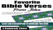 Best Seller Favorite Bible Verses From John: A Coloring Book for Adults and Older Children Free