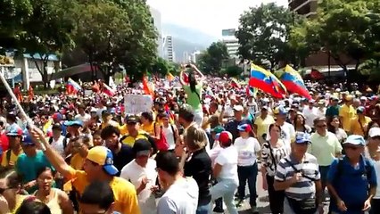 Así se encuentra la marcha que recorre la Av. Francisco de Miranda