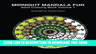 Ebook Midnight Mandala Fun Adult Coloring Book: Midnight mandala adult coloring books for relaxing