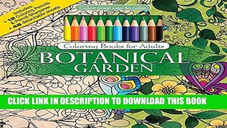 Best Seller Botanical Garden Adult Coloring Book Set With Colored Pencils and Pencil Sharpener