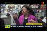 SJL: asaltan por sexta vez tienda de celulares