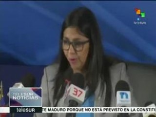 Delcy Rguez.: Juicio político no está contemplado en la Constitución