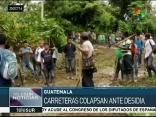 Guatemala: campesinos denuncian colapso de carretera en Alta Vera Paz