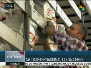 Convoy de ayuda humanitaria llega a Erbil, Irak