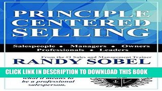 Best Seller Principle Centered Selling Free Download