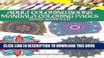Best Seller Adult Coloring Books Mandala Coloring Pages Book Sampler: Stress Relief Mandalas