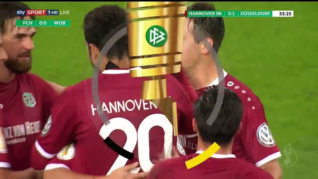 Felix Klaus Goal HD - Hannover 5-1 Dusseldorf - 26-10-2016 DFB Pokal