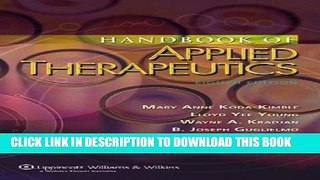 [READ] EBOOK The Handbook of Applied Therapeutics ONLINE COLLECTION