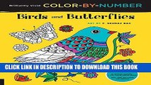 Best Seller Brilliantly Vivid Color-by-Number: Birds and Butterflies: Guided coloring for creative