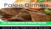 Best Seller Paleo Dinners: Quick   Easy Paleo Dinner Recipes  (Gluten-Free Recipes for Healthy