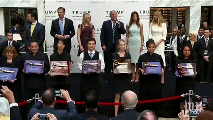 Trump cuts ribbon at D.C. hotel