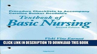 [FREE] EBOOK Procedure Checklist to Accompany Caroline Bunker Rosdahl s Textbook of Basic Nursing,